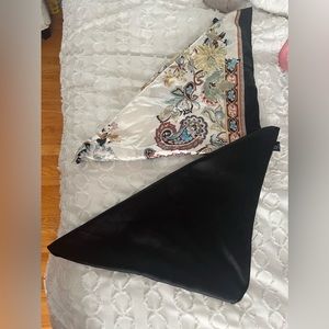 Princess Polly Gemini Satin Scarf & Black Satin Scarf “shirt” bundle